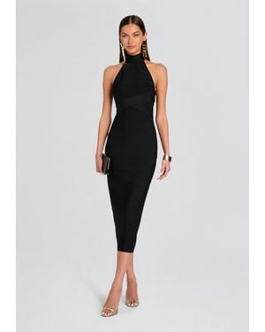 retroféte Runa Bandage Knit Dress - Black