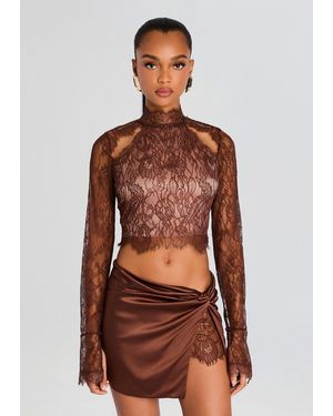 retroféte Emmillee Lace Top - Brown