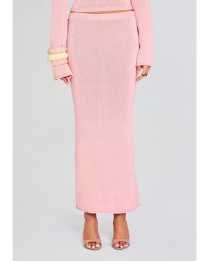 SER.O.YA Kora Knit Maxi Skirt - Pink