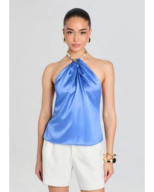 retroféte Milani Top - Blue