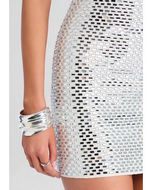 raelle embellished knit dress retrofete Raelle Embellished Knit Dress in Black