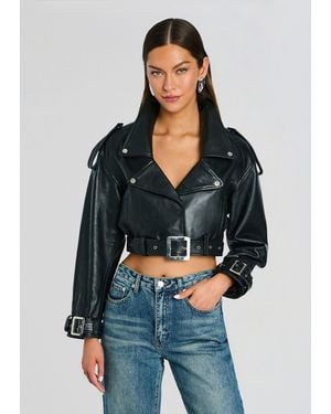retroféte Victoria Leather Jacket - Black