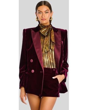 retroféte Reffie Velvet Blazer - Red