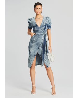 retroféte Zelda Wrap Dress - Blue