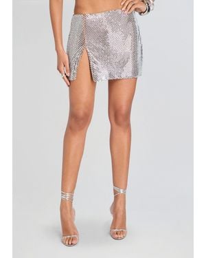 retroféte Pax Embellished Skirt - White