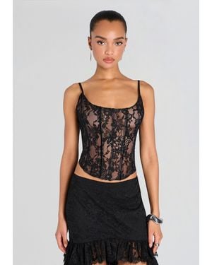 retroféte Romi Lace Bustier - Black