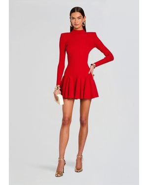 retroféte Sydonie Metallic Knit Dress - Red