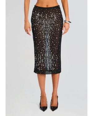 retroféte Isabel Embellished Skirt - Black