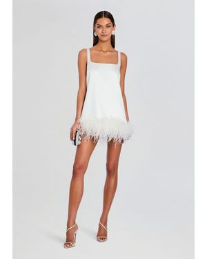 retroféte Ragna Feather Dress - White