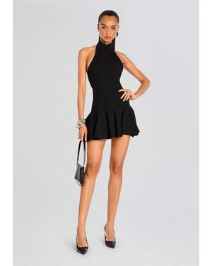 retroféte Quinn Metallic Knit Dress - Black