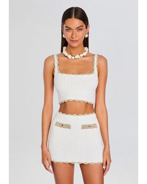retroféte Mesha Crochet Top - White