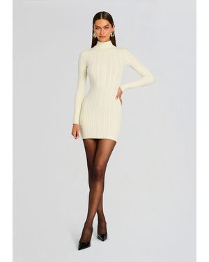 SER.O.YA Tonya Knit Mini Dress - White