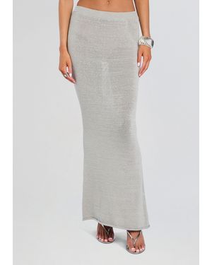 SER.O.YA Kora Knit Maxi Skirt - Gray