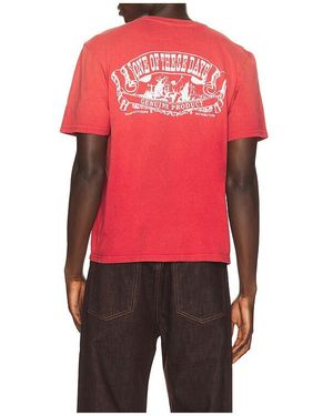 One Of These Days Working Tee Shirt - Red