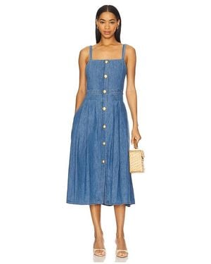 L'Agence Esmeralda Pinafore Dress - Blue