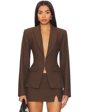 Camila Coelho Mireia Tailored Jacket - Brown