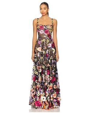 Bronx and Banco Jasmine Floral Maxi Dress - White