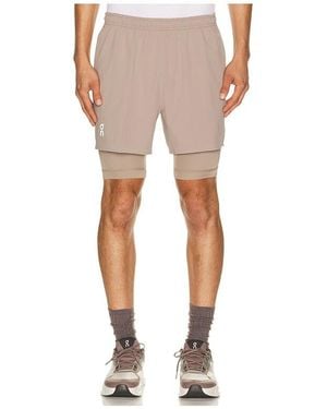 On Shoes Train 2-In-1 Shorts - Natural