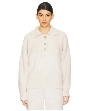 Barefoot Dreams Cozychic Button Pullover - White