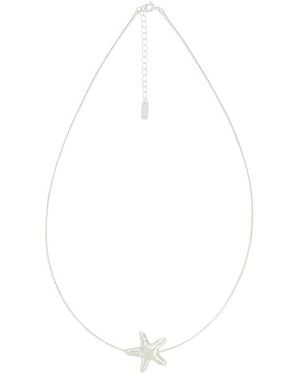 Casa Clara Collar Colgante Maris En Color Plateado Metálico Talla - Blanco