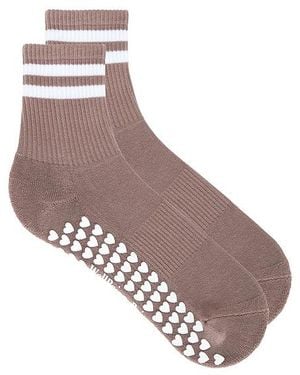 WellBeing + BeingWell Socken Striped Half Crew Grip Sock - Mehrfarbig