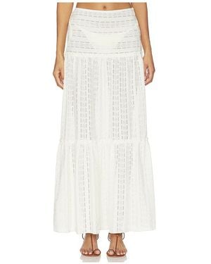 MORE TO COME Darla Maxi Skirt - White