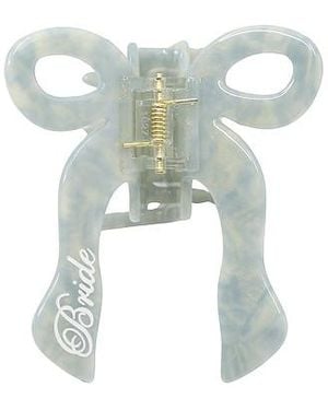 Solar Eclipse Hand-Painted Bride Coquette Claw Hair Clip - Blue