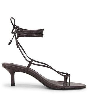 Black Suede Studio Alix 50 Sandal - White