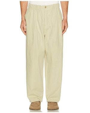 KAPPY DESIGN Pintuck Wide Chino Pants - Natural