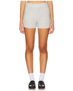 AEXAE Cashmere Cable Knit Short En Color Gris Claro Talla (También En M) - Blanco