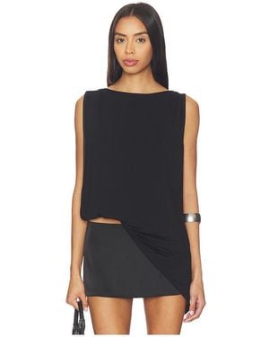 superdown Caprice Asymmetrical Top - Black