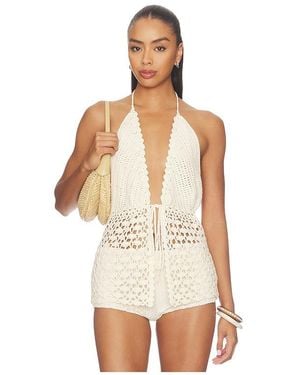 MORE TO COME Alice Tie Front Top - White