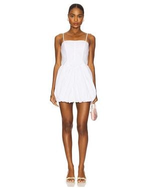 Fleur du Mal Poplin Corset Bubble Dress - White