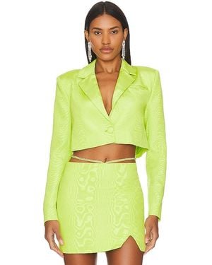 Camila Coelho Hannah Cropped Blazer - Green