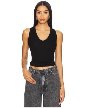 Cotton Citizen Verona U Neck Tank Top - Black