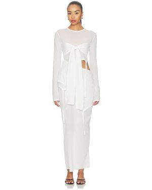 KETTEL ATELIER Knit Tie Dress - White