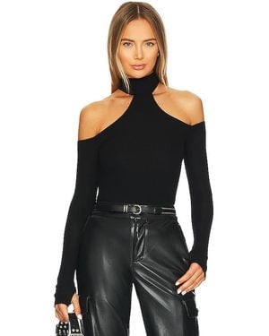 Michael Lauren Levon Mock Neck Top - Black