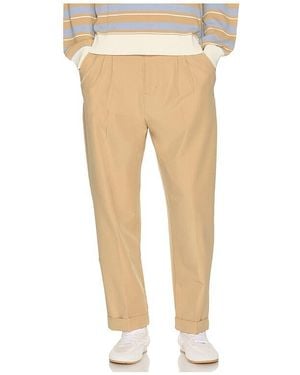 HEAD Golf Double Pleated Trousers - Natural