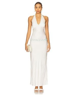 Asta Resort Vestido Con Cuentas A Mano Celine En Color Blanco Talla (También En S, Xs)