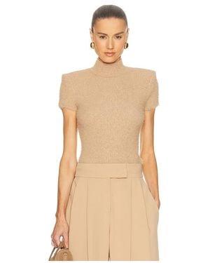 Camila Coelho Gabbi Brushed Knit Top - Natural