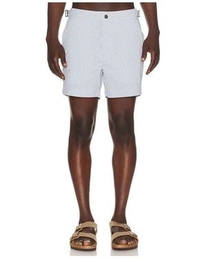 Onia Calder Buckle 5 Swim Trunk - White