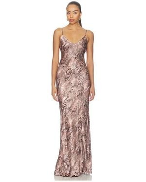 L'Agence Serita Maxi Bias Dress - Natural