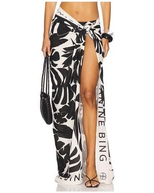 Anine Bing Pareo Eliza En Color Negro Talla