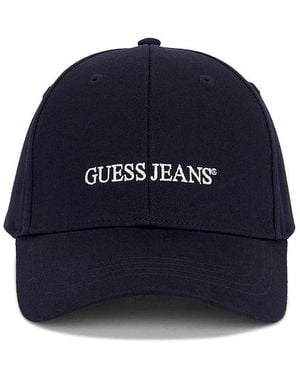 Guess Embroidered Baseball Cap - Blue