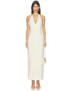 Belle Anna ROBE MAXI HELIA en Cream - Blanc