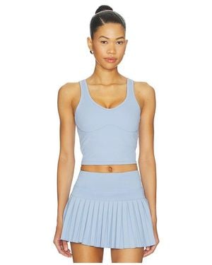 Gold Hinge Lined Mid-Length Bra Top - White