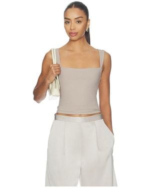 Susana Monaco Wide Angle Strap Tank Top - White