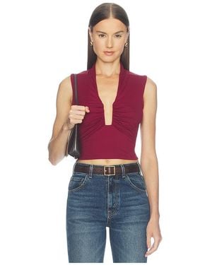 Susana Monaco Square Wire Sleeveless Top - Blue