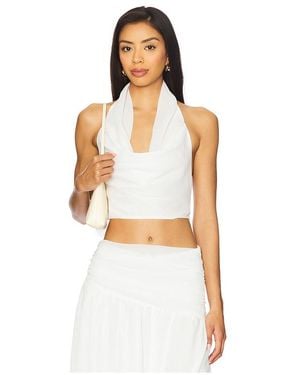 SNDY'S X Revolve Camelia Cowl Top - White
