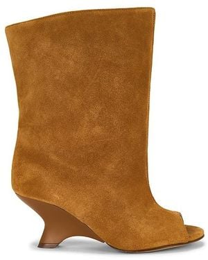 Gia Borghini Gia Heeled Open Toe Boot - Brown